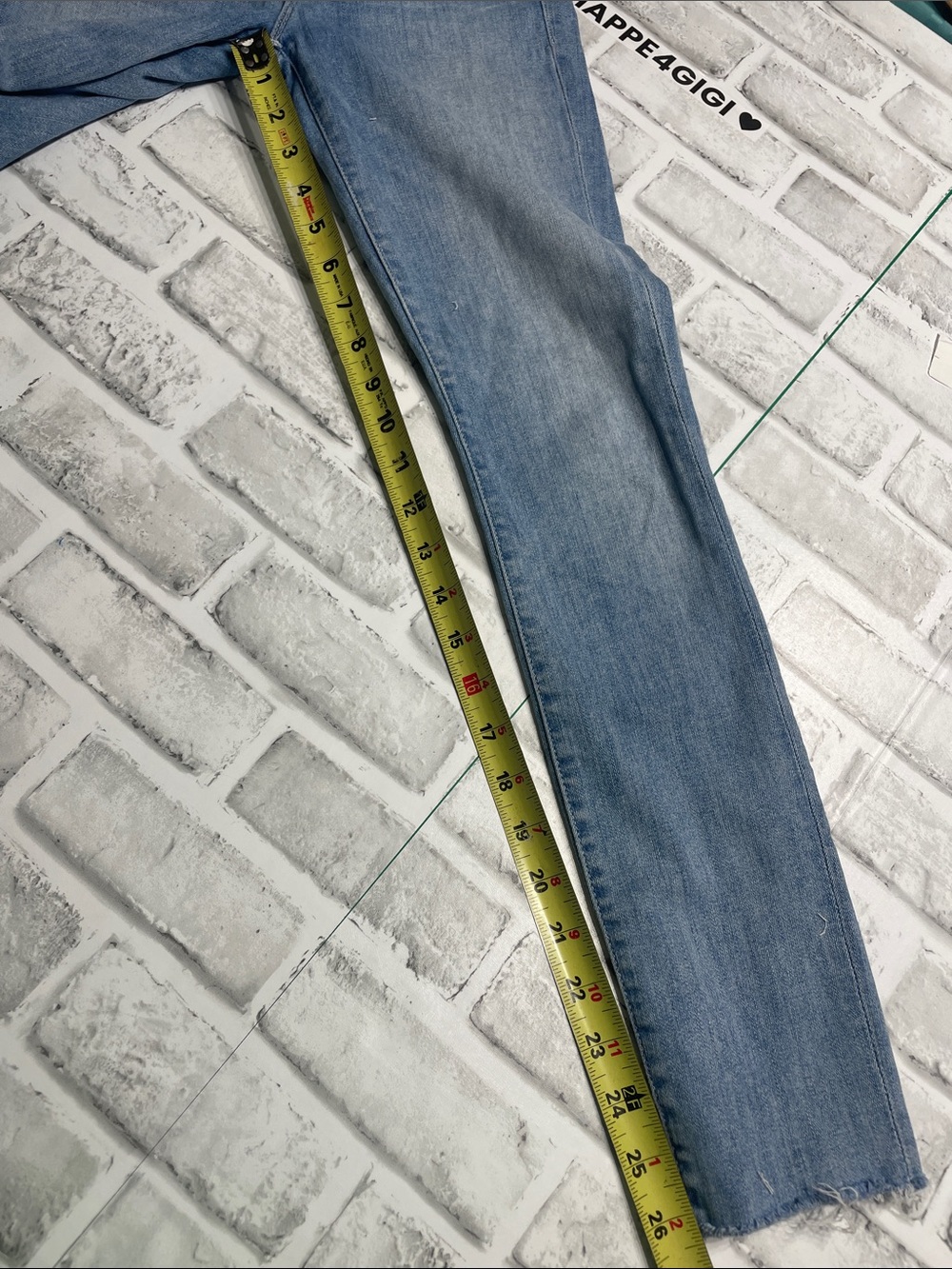 Mother’s Women's High-Rise button-fly blue Jeans. Fray hem. The Stunner. Size 24 - Picture 11 of 12